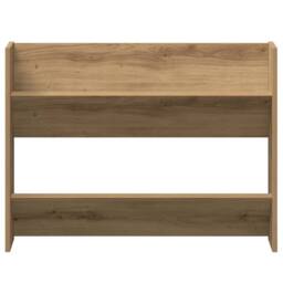 Berkfield Home Wall Shoe Cabinet Artisan Oak 80x18x60 cm Engineered Wood in Brown - Size: 80 x 18 x 60 cm - thumbnail 5