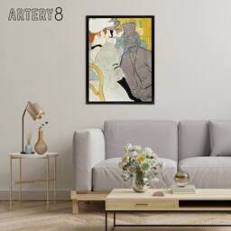 "Artery8 Englishman at the Moulin Rouge Framed Canvas Wall Art Print Lautrec - Size: W24"" x H32""" - thumbnail 3