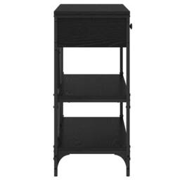 Berkfield Home Stylish Console Table Black Oak 100x34.5x75 cm Engineered Wood - thumbnail 7