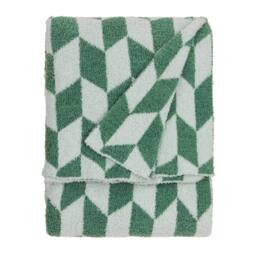 Furn Olsen Geometric Throw in Green - Size: 130 cm x 180 cm - thumbnail 2