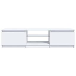 Berkfield Home TV Cabinet with LED Lights White 140x40x35.5 cm - thumbnail 9