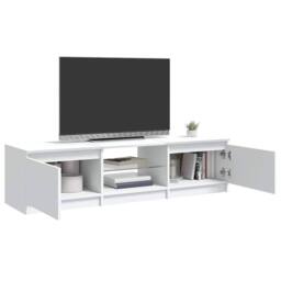 Berkfield Home TV Cabinet with LED Lights White 140x40x35.5 cm - thumbnail 6