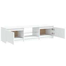 Berkfield Home TV Cabinet with LED Lights White 140x40x35.5 cm - thumbnail 8