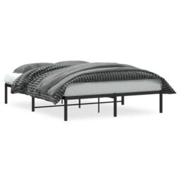 Berkfield Home Metal Bed Frame Black 160x200 cm - thumbnail 2