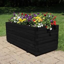 Access Garden Products Pine raised trough planter (L) 120cm × (H) 40cm × (D) 40cm in Black - thumbnail 4