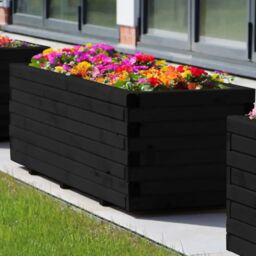 Access Garden Products Pine raised trough planter (L) 120cm × (H) 40cm × (D) 40cm in Black - thumbnail 3