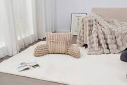 GAVENO CAVAILIA Super Comfy Ribbed Warm Cuddle Cushion in Beige - thumbnail 3