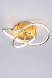 BHS Lighting Eero Flush Ceiling Light in Gold - thumbnail 1