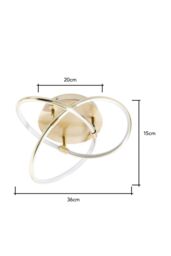 BHS Lighting Eero Flush Ceiling Light in Gold - thumbnail 6