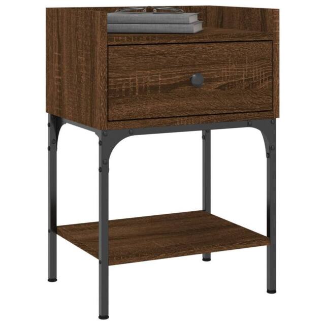 Berkfield Home Elegant Bedside Tables 2 pcs Brown Oak 40.5x31x60 cm Engineered Wood - image 1