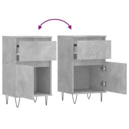 Berkfield Home Sideboard Concrete Grey 40x35x70 cm Engineered Wood - Size: 40 x 35 x 70 cm - thumbnail 9