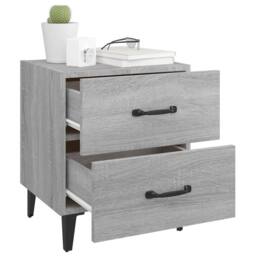 Berkfield Home Bedside Cabinets 2 pcs Grey Sonoma 40x35x47.5 cm - thumbnail 3
