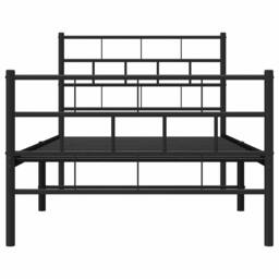 Berkfield Home Metal Bed Frame with Headboard & Footboard Black 100x190 cm - thumbnail 6