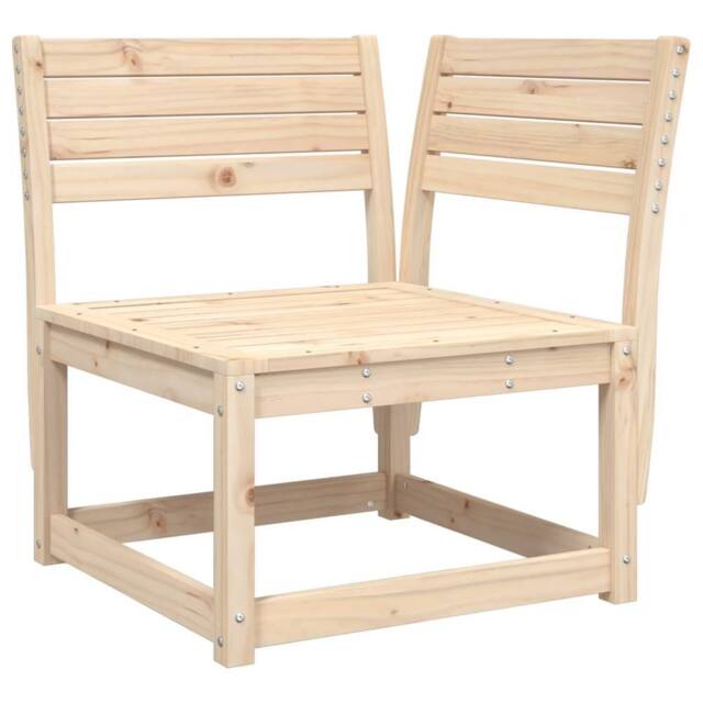 Berkfield Home Garden Sofa Corner 73x73x78 cm Solid Wood Pine in Natural - Size: 73 x 73 x 78 cm - image 1