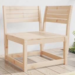 Berkfield Home Garden Sofa Corner 73x73x78 cm Solid Wood Pine in Natural - Size: 73 x 73 x 78 cm - thumbnail 2