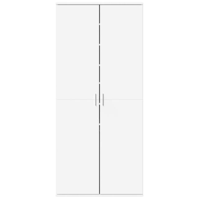 Berkfield Home Shoe Cabinet White 80x39x178 cm Engineered Wood - Size: 80 x 39 x 178 cm - image 1
