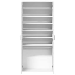 Berkfield Home Shoe Cabinet White 80x39x178 cm Engineered Wood - Size: 80 x 39 x 178 cm - thumbnail 6