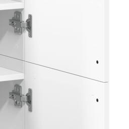 Berkfield Home Shoe Cabinet White 80x39x178 cm Engineered Wood - Size: 80 x 39 x 178 cm - thumbnail 8