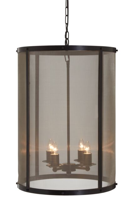 Orsina Hampstead Black Finish Large Pendant Light With Hints of Gold - image 1