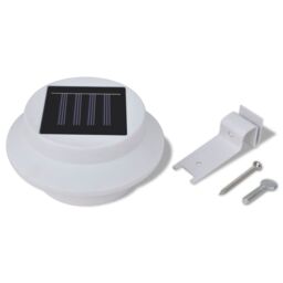 Berkfield Home Outdoor Solar Lamp Set 6 pcs Fence Light Gutter Light White - thumbnail 4