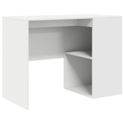 Berkfield Home Writing Desk White Engineered wood Medium Storage Writing Desk - thumbnail 2