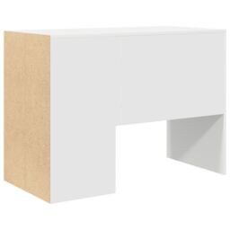 Berkfield Home Writing Desk White Engineered wood Medium Storage Writing Desk - thumbnail 6