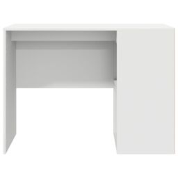 Berkfield Home Writing Desk White Engineered wood Medium Storage Writing Desk - thumbnail 4