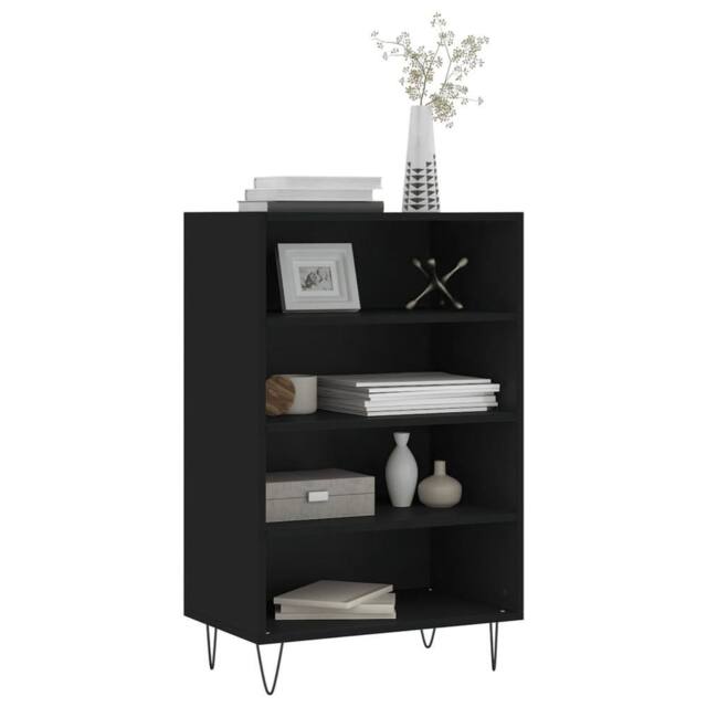 Berkfield Home Highboard Black 57x35x90 cm Engineered Wood - Size: 57 x 35 x 90 cm - image 1