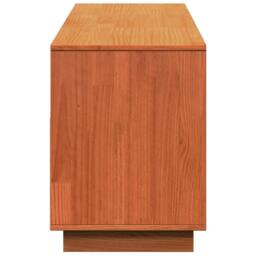 Berkfield Home TV Cabinet Wax Brown 140x37x50 cm Solid Wood Pine - Size: 140 x 37 x 50 cm - thumbnail 7