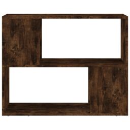Berkfield Home Book Cabinet/Room Divider Smoked Oak 80x24x63 cm in Brown - Size: 80 x 24 x 63 cm - thumbnail 5
