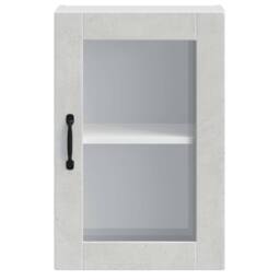 Berkfield Home Kitchen Wall Cabinet with Glass Door¬†Porto Concrete Grey - thumbnail 6