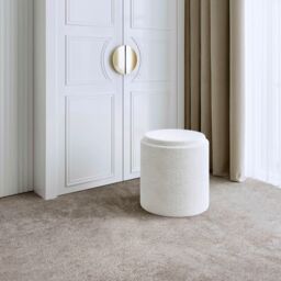 CARME HOME Hailey Ivory Bouclé Fabric Storage Stool Decor For Living Room Bedroom Ottoman Footstool Upholstered in White - thumbnail 5