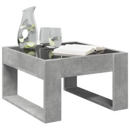 Berkfield Home Coffee Table with Infinity LED Concrete Grey 50x53x30 cm - Size: 50 x 53 x 30 cm - thumbnail 5