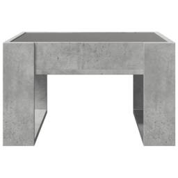 Berkfield Home Coffee Table with Infinity LED Concrete Grey 50x53x30 cm - Size: 50 x 53 x 30 cm - thumbnail 7