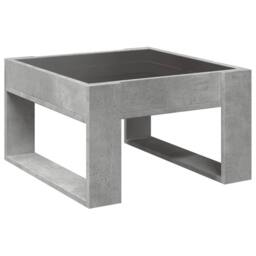 Berkfield Home Coffee Table with Infinity LED Concrete Grey 50x53x30 cm - Size: 50 x 53 x 30 cm - thumbnail 8