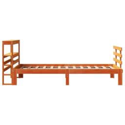 Berkfield Home Bed Frame with Headboard without Mattress Wax Brown 100x200 cm - thumbnail 7