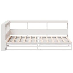 Berkfield Home Bookcase Bed without Mattress White 75x190cm Solid Wood Pine - Size: 75x190 cm - thumbnail 6