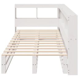 Berkfield Home Bookcase Bed without Mattress White 75x190cm Solid Wood Pine - Size: 75x190 cm - thumbnail 5