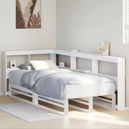 Berkfield Home Bookcase Bed without Mattress White 75x190cm Solid Wood Pine - Size: 75x190 cm - thumbnail 4