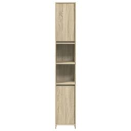 Berkfield Home Practical 4 Piece Bathroom Furniture Set Sonoma Oak Engineered Wood in Light Tan - thumbnail 9