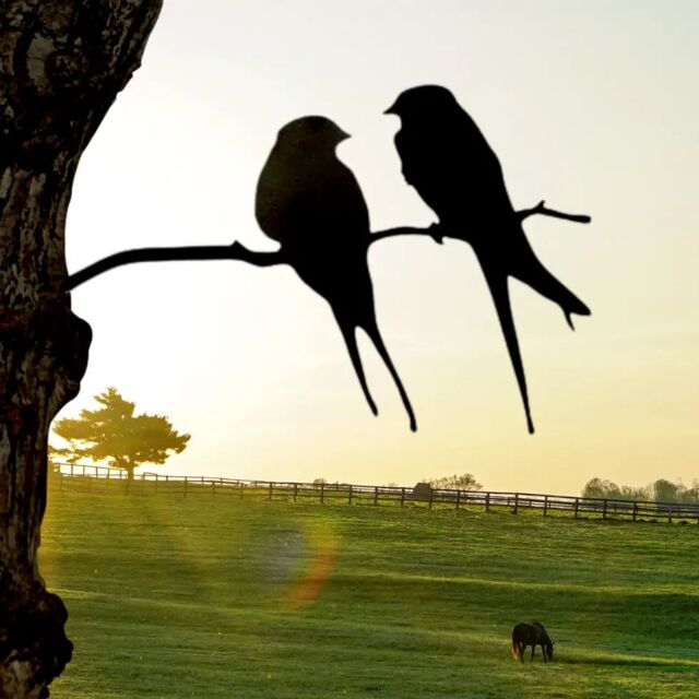 Marco Paul Bird Silhouette Shooting Target Tree Hanging Airgun Practice Metal Garden in Black - image 1