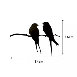 Marco Paul Bird Silhouette Shooting Target Tree Hanging Airgun Practice Metal Garden in Black - thumbnail 2