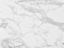 Vente-unique 8-Person Ceramic & Black Metal Dining Table - White Marble Effect - thumbnail 7