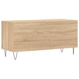 Berkfield Home Record Cabinet Sonoma Oak 100x38x48 cm Engineered Wood in Tan - Size: 100 x 38 x 48 cm - thumbnail 6
