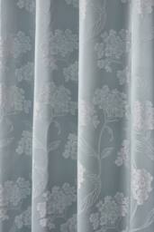New Edge Blinds English Garden Lined Eyelet Jacquard Curtains in Duck Egg Blue - Size: 228 cm width x 183 cm drop - thumbnail 1