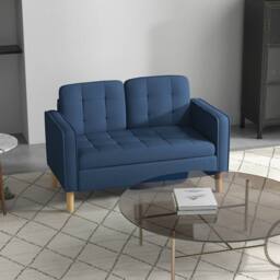 STILVORA Sofa with Storage Blue Cotton - thumbnail 3