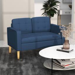 STILVORA Sofa with Storage Blue Cotton - thumbnail 2