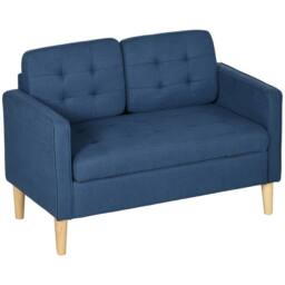 STILVORA Sofa with Storage Blue Cotton - thumbnail 5