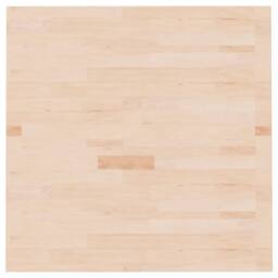Berkfield Home Square Table Top 80x80x2.5 cm Untreated Solid Wood Oak in Brown - thumbnail 2