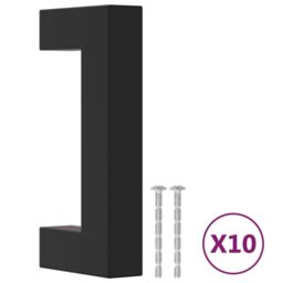Berkfield Home Cabinet Handles 10 pcs Black 64 mm Stainless Steel - thumbnail 2